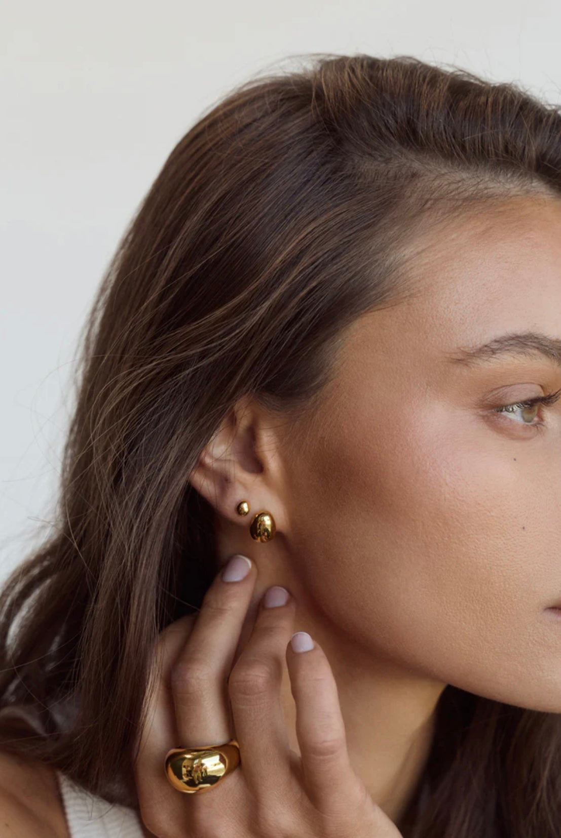 Bean Earrings | 18K Gold