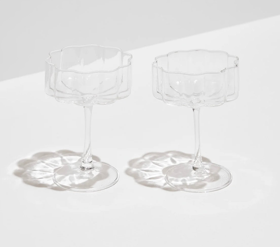 Wave Coup Glasses - Clear