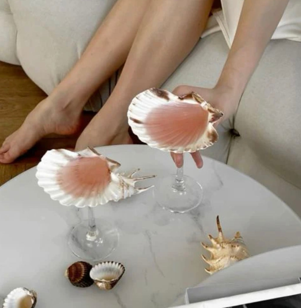 Sea Shell Cocktail Glass x 2