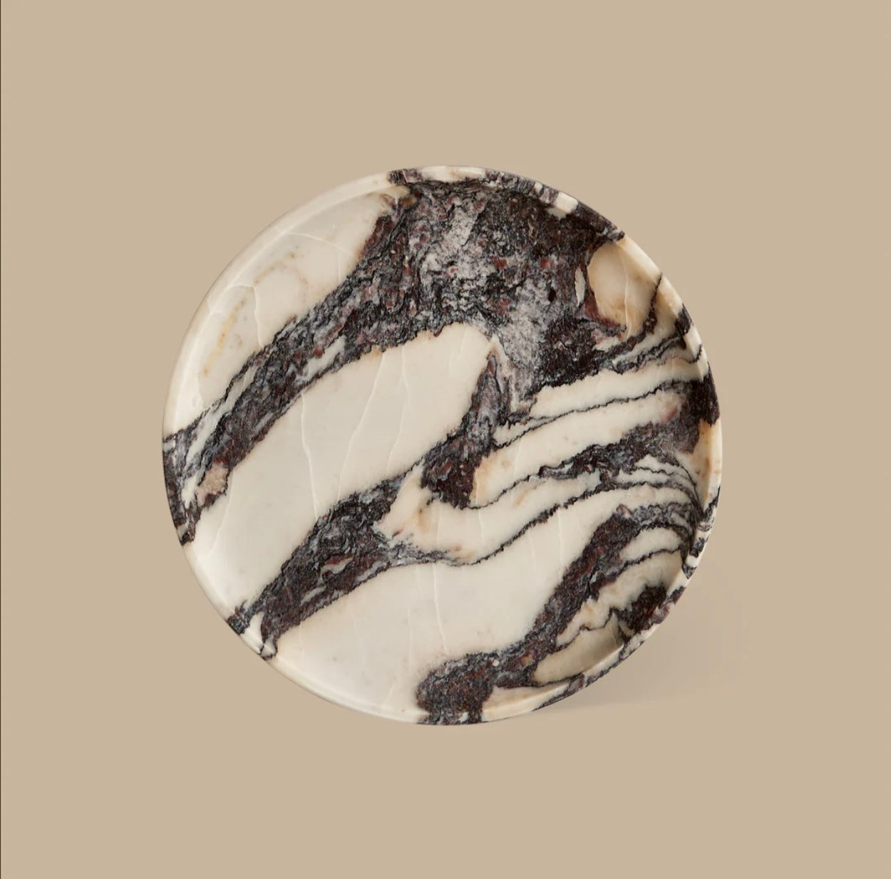 Linea Round Marble Tray