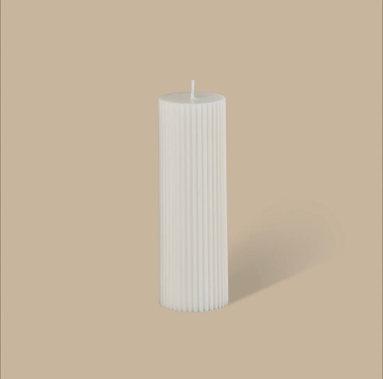 Wide Column Pillar Candle - Cream White