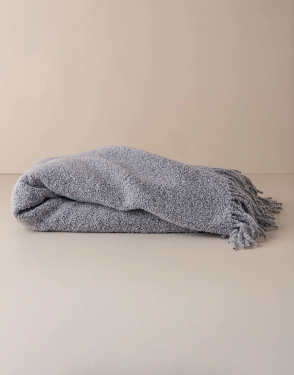 Boucle Wool Throw | Grey