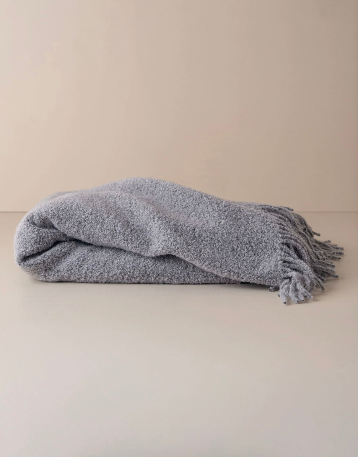 Boucle Wool Throw | Grey