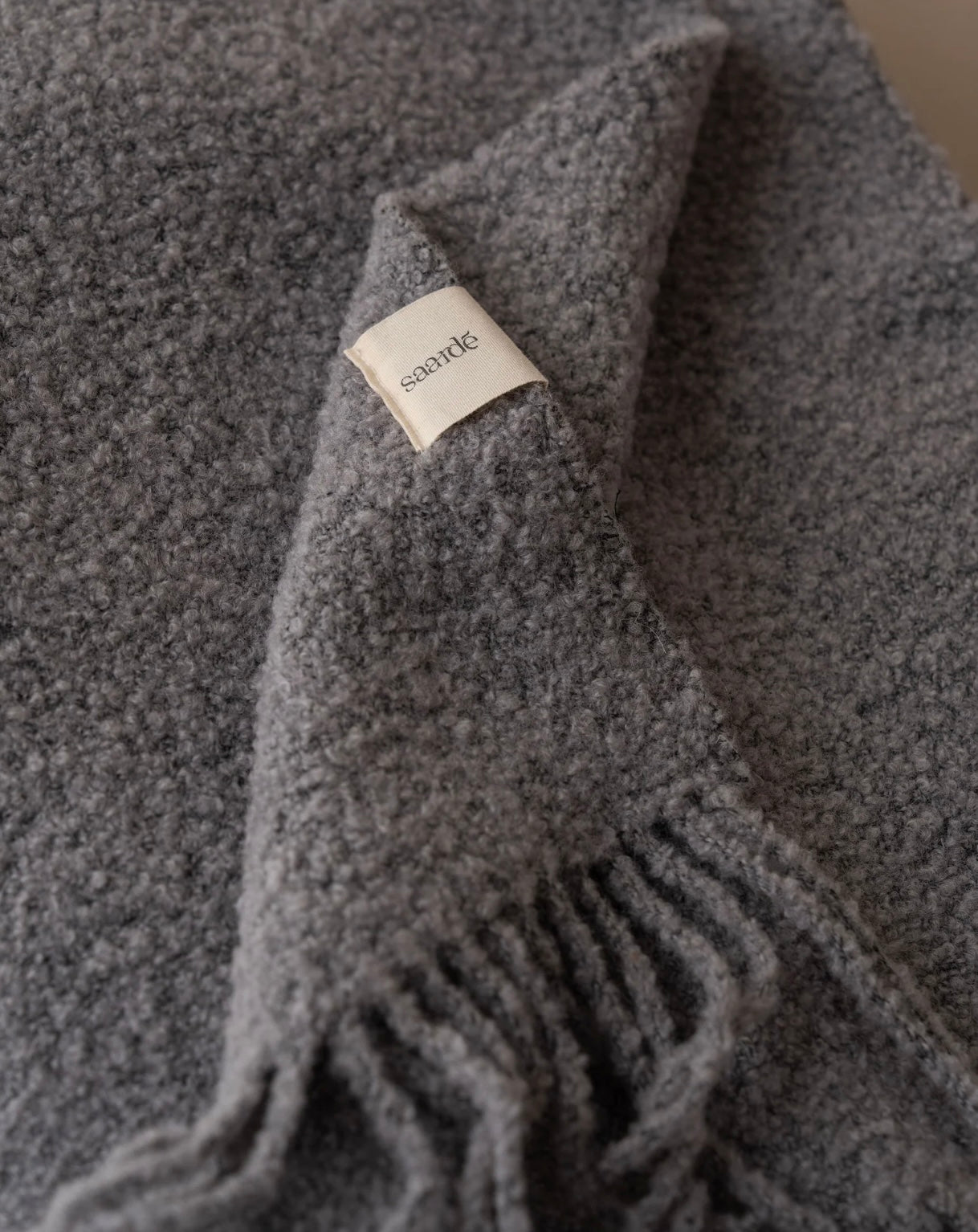 Boucle Wool Throw | Grey