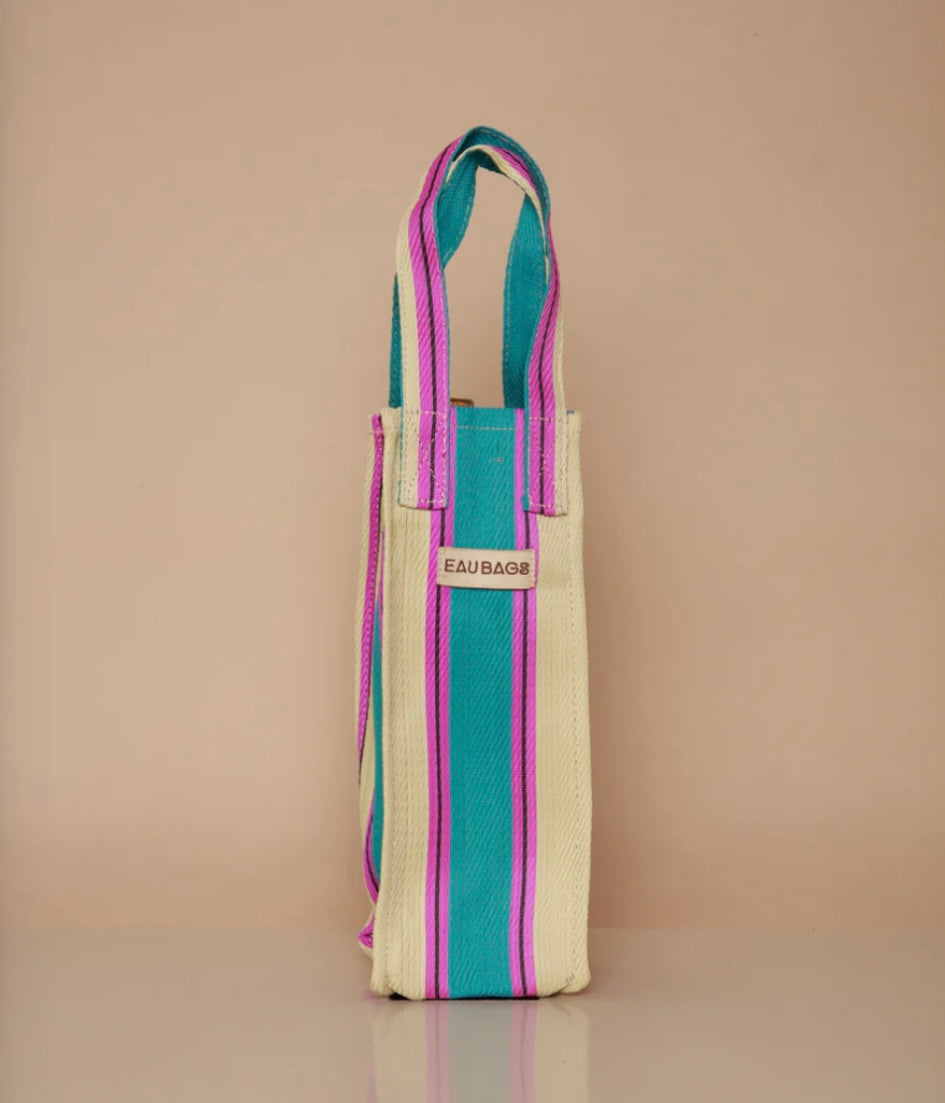 Wine Bag - Cerulean & Butter