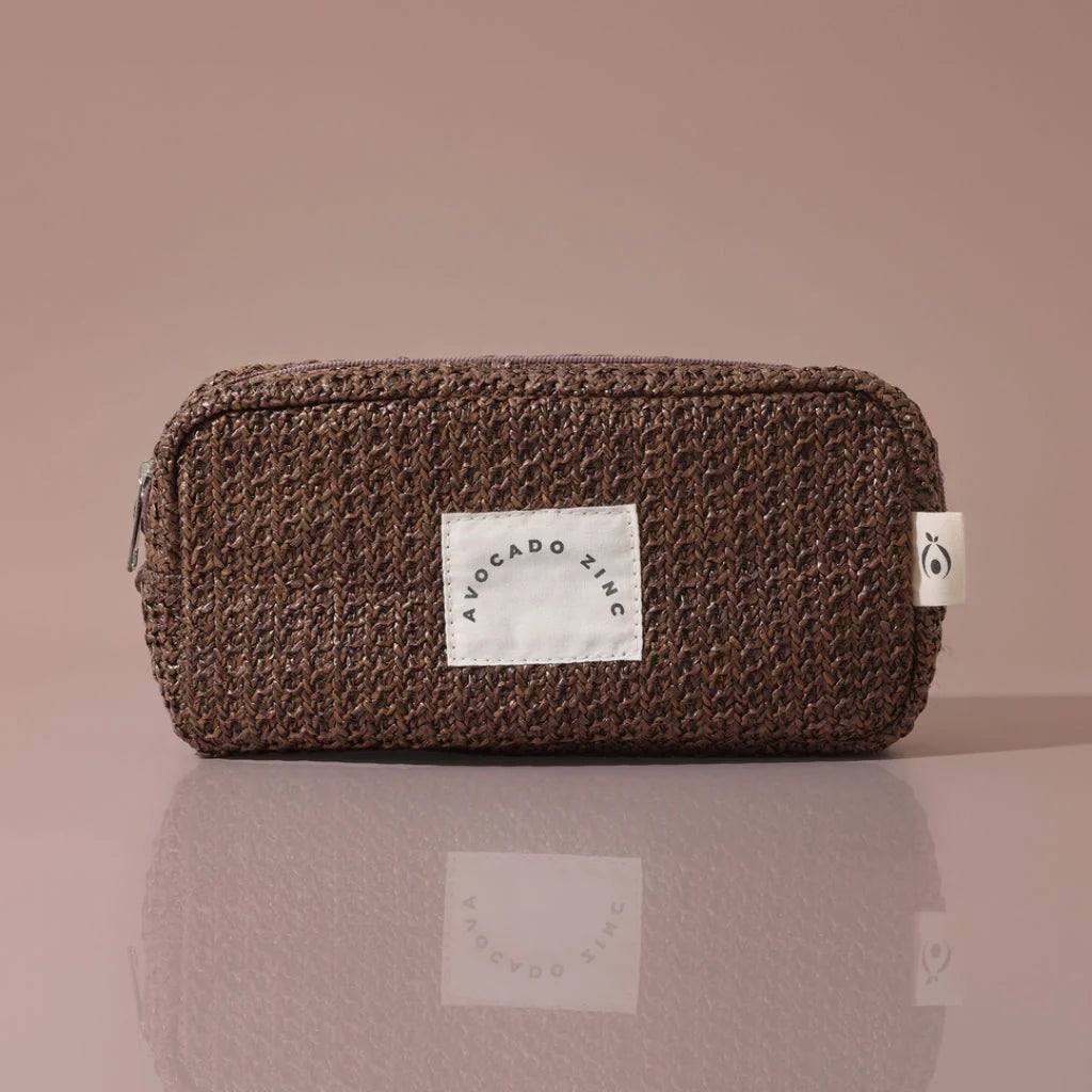 Chocolate Straw Pouch - Avocado Zinc