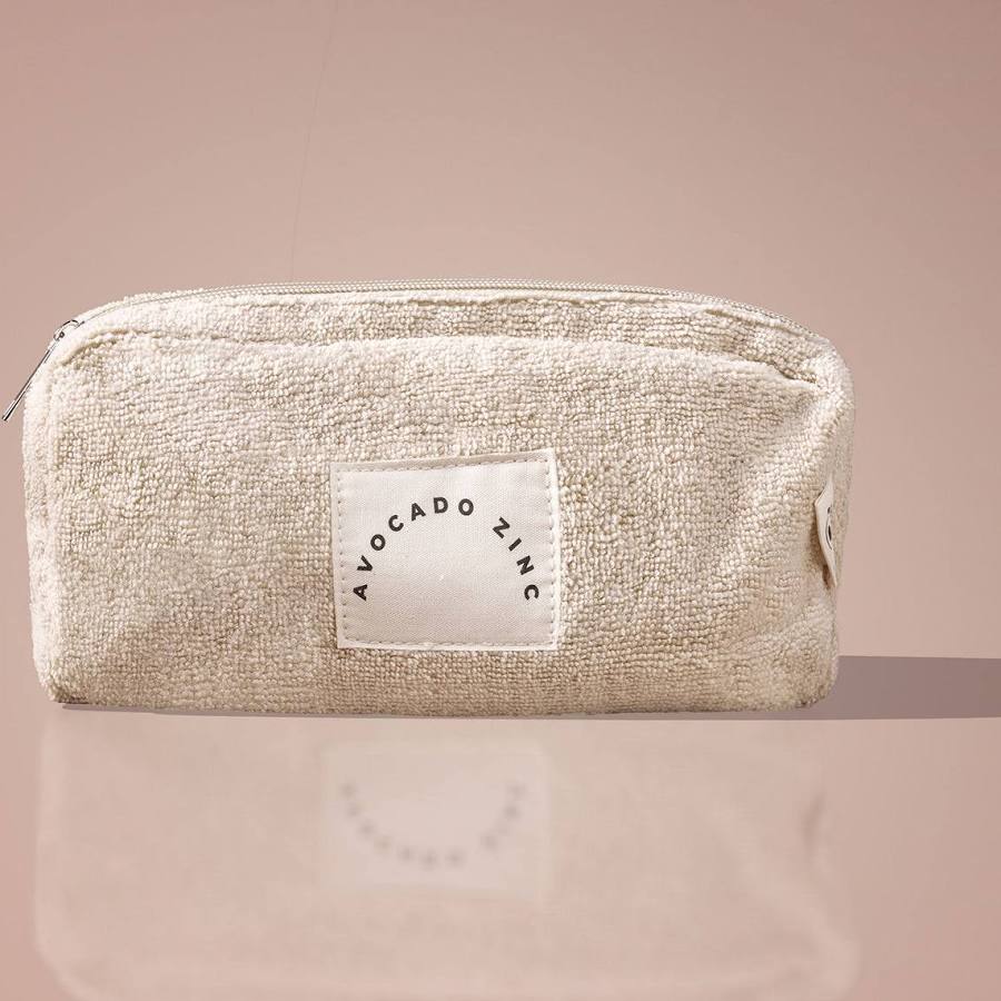 Terry Towelling Pouch - Avocado Zinc
